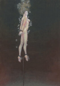 « Expiration Date 1 » (1996 / 2024), encre, crayons aquarelle, acrylique