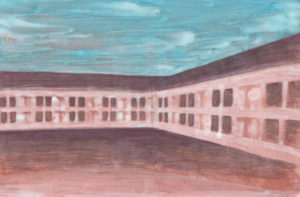 « Terres » (2017), crayon de papier, gouache